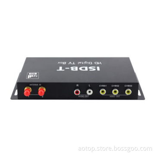 Car ISDB-T Full Seg TV Box, Supports High-speed 250km/h, Full HD 1,080P/2-tuner/2-antenna for Brazil